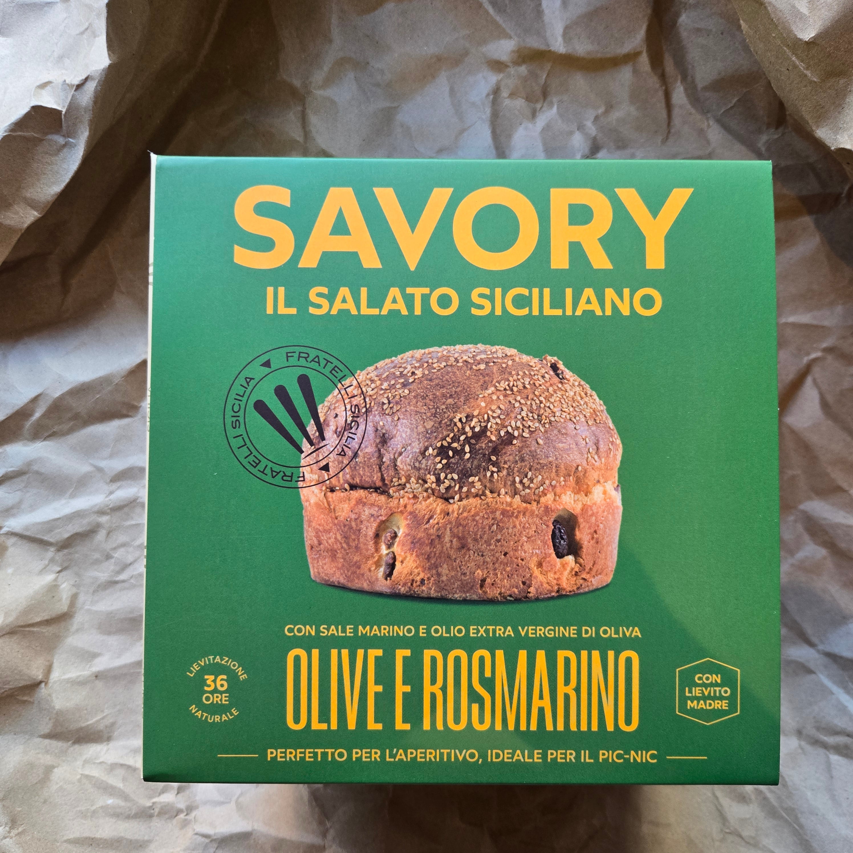 fratelli sisilia suolainen oliivi ja rosmariini panettone kakki