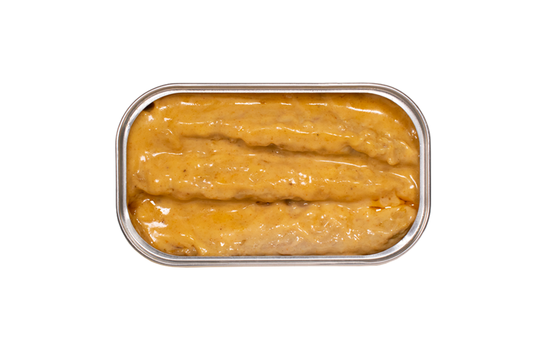 José Gourmet makrillifileet currykastikkeessa, mausteinen ja pehmeä – mackerel fillets in curry sauce, gourmet canned fish