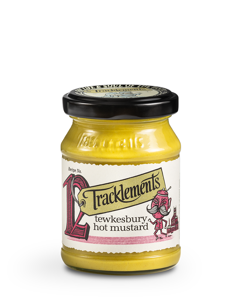 Tracklements Tewkesbury sinappi 140g purkissa, sinappi piparjuurella brittiläiseen tapaan