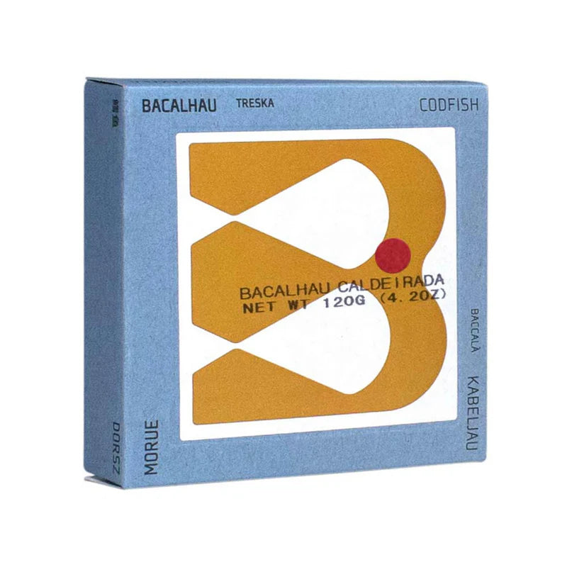 ABC+ turska Caldeirada-kastikkeessa, perinteinen patakastike – cod in caldeirada sauce, Portuguese canned fish