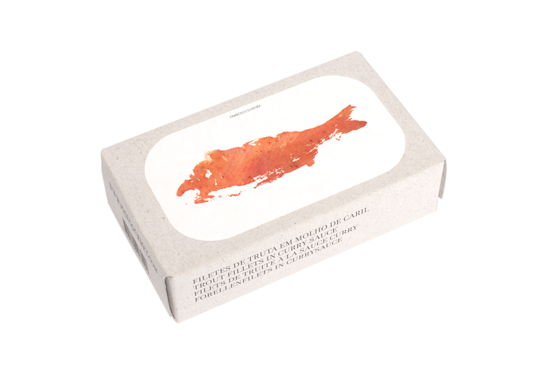 José Gourmet kirjolohifileet currykastikkeessa, mausteinen ja täyteläinen kalasäilyke – trout fillets in curry sauce, gourmet canned fish
