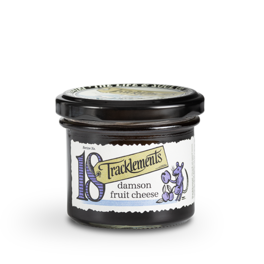 Tracklements damson luumutahna viipaleina, täyteläinen hedelmätahna sinihomejuustolle