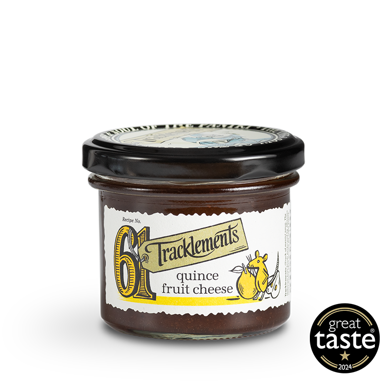 Tracklements kvittenitahna viipaleina, makeanhapokas lisuke juustoille