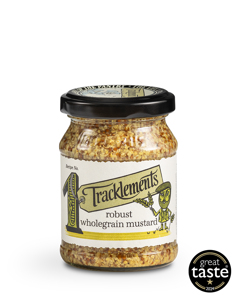 Tracklements täysjyväsinappi 140g purkissa, karkea brittiläinen sinappi kokonaisilla siemenillä